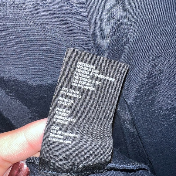 COS Navy Asymmetrical Tiered Panel Dress - Picture 16 of 16